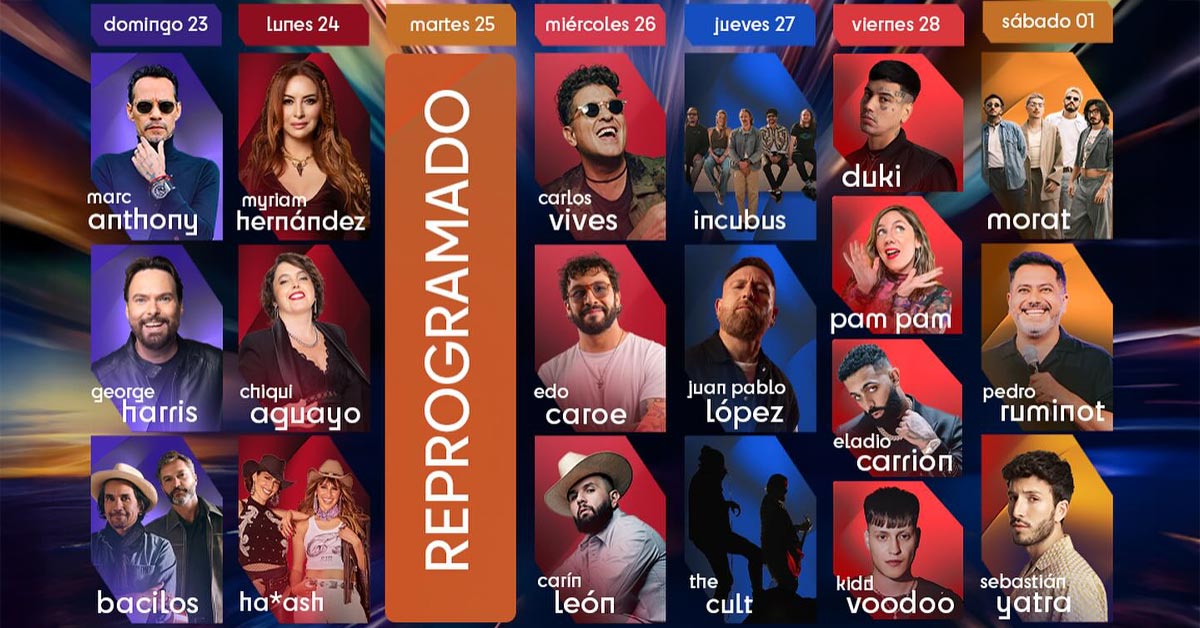 Grilla Festival de Viña del Mar 2025